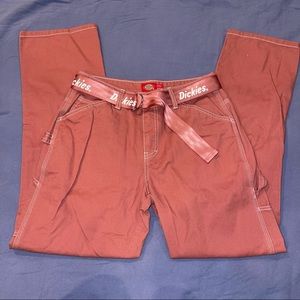 pink/coral dickies carpenter pants